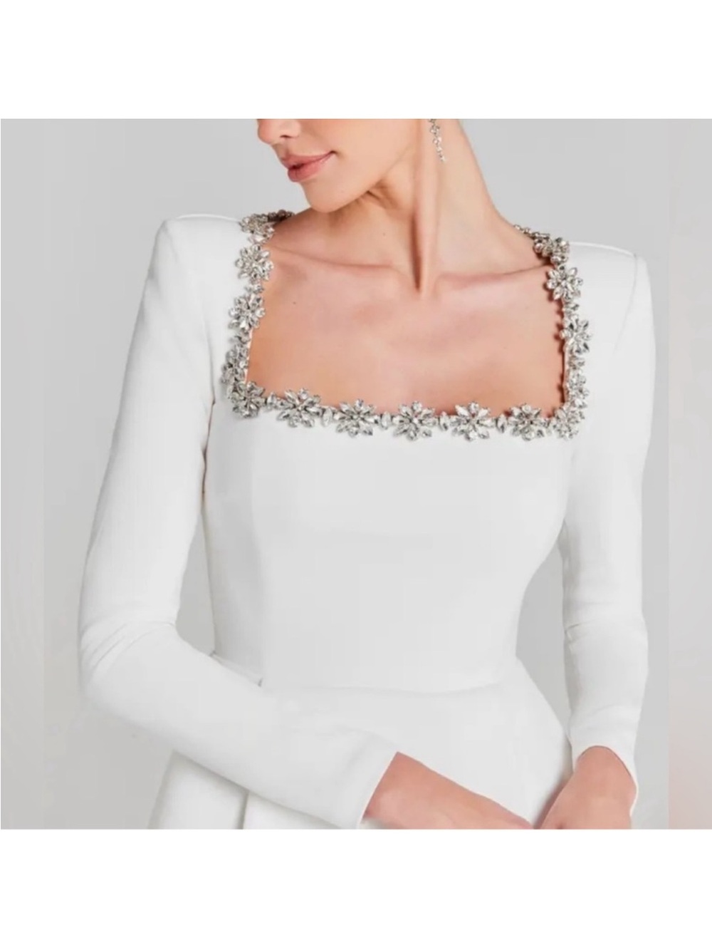Nadine Merabi Kimberly Long Sleeve White Mini Dress - Picture 3 of 8